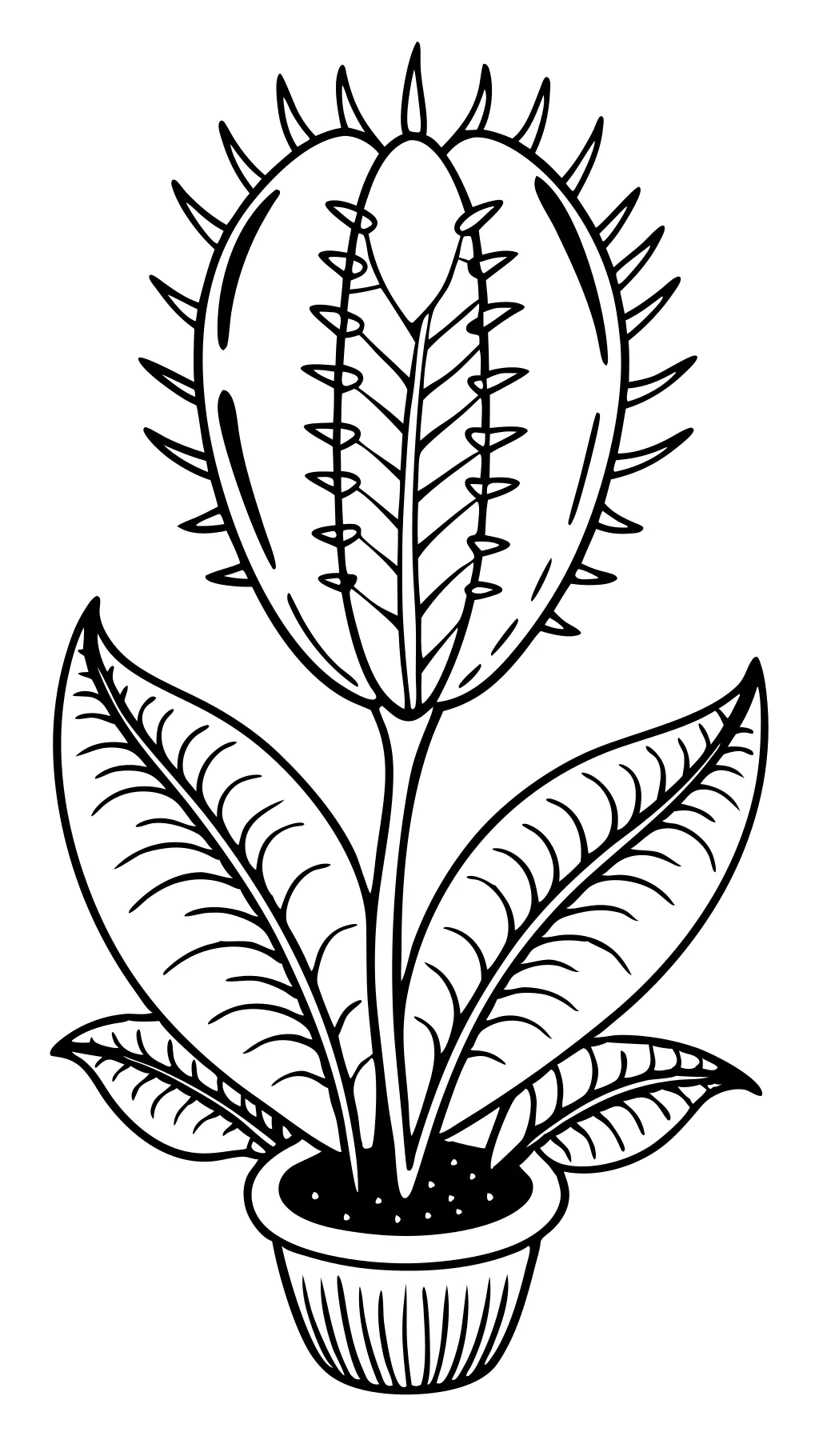 venus fly trap coloring page